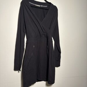Athleta Black Wrap Dress Women’s Size Large